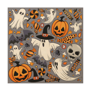 Ghosts Spooky and Creepy Cute Monsters Wood Wall Art