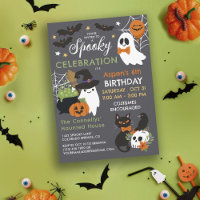 Ghosts Spooky Celebration Kids Halloween Birthday