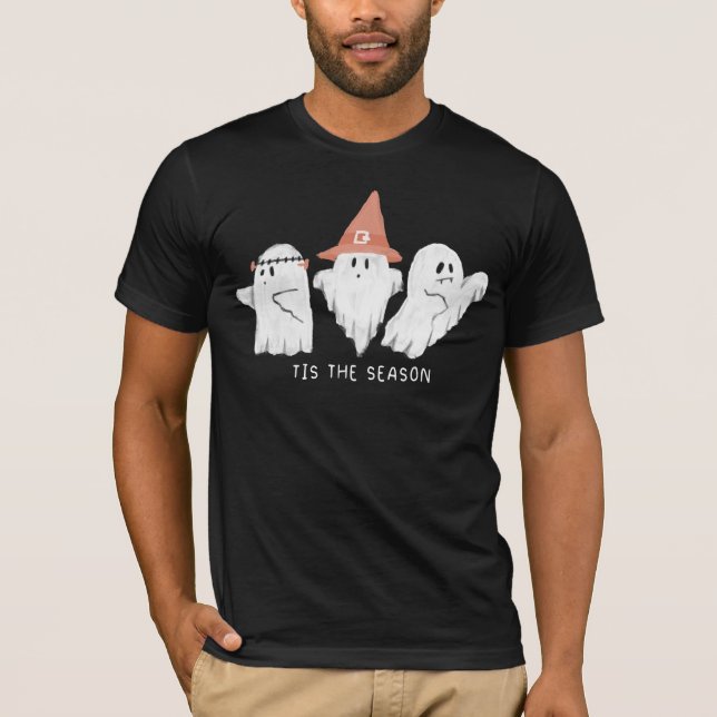Ghosts Tis The season Fall Halloween T-Shirt (Front)