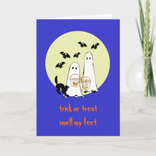 ghosts  Trick or Treat Card