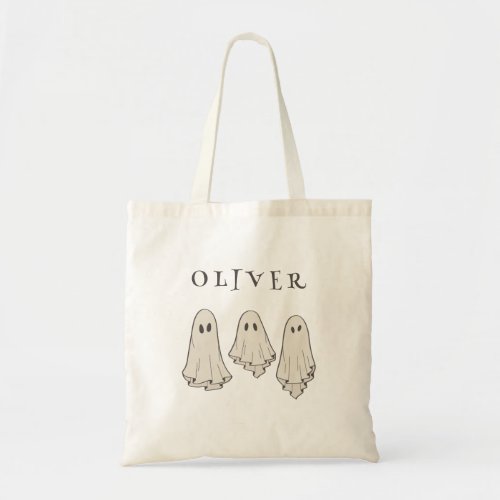 Ghosts Trick or Treat Personalized Tote Bag
