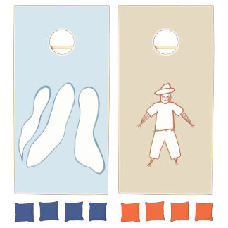 Ghosts vs. Scarecrow Cornhole Game Board Set