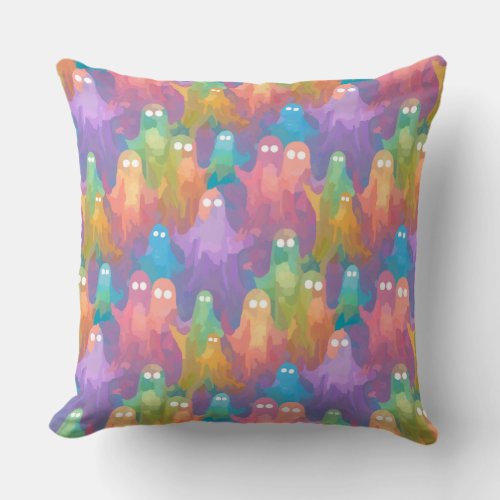 Ghosts Who Dare Throw Pillow