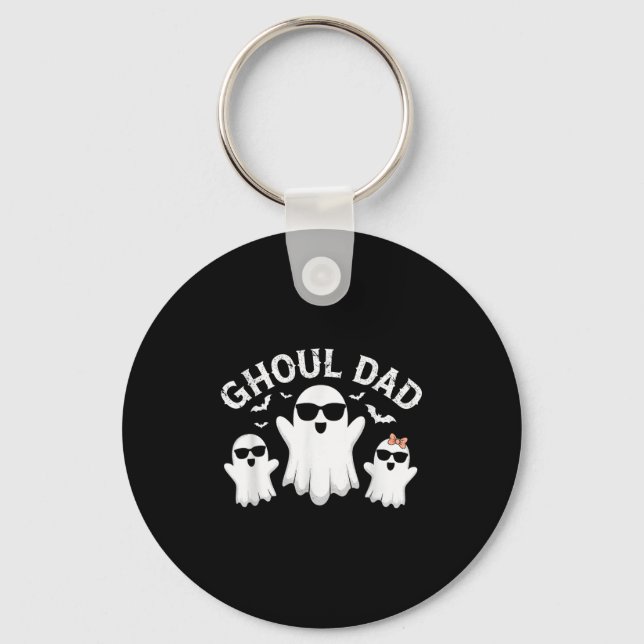 Ghoul Dad Vintage Daddy Ghost Funny Halloween  Keychain (Front)