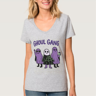 Ghoul Gang Cute Ghost Squad Halloween Coffee T-Shirt