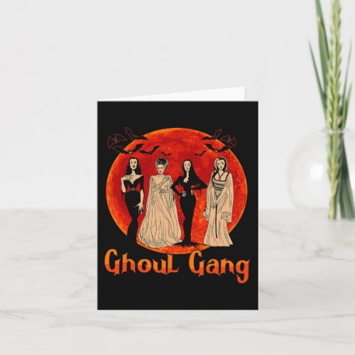 Ghoul Gang Horror Goth Queens Halloween Bride Fun  Card