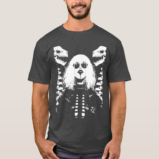 Ghoul Girl Cybergoth Gothic Anime Manga friends T-Shirt (Front)