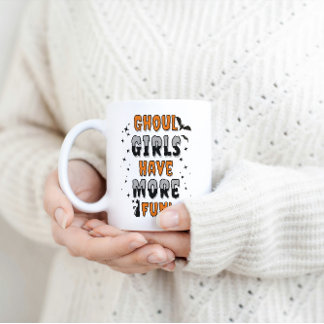 Ghoul Girls Have More Fun Modern Halloween Coffee Mug