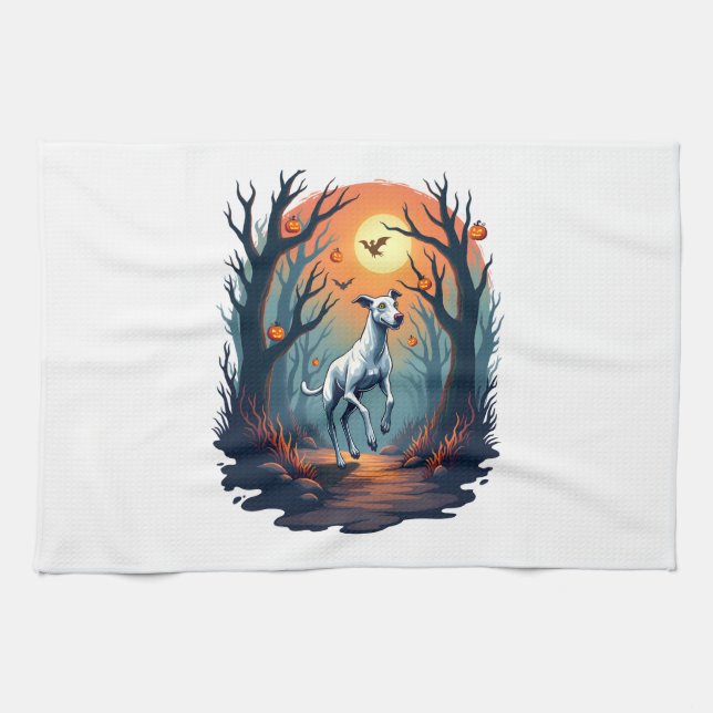 Ghoul Greyhound Dash Kitchen Towel (Horizontal)
