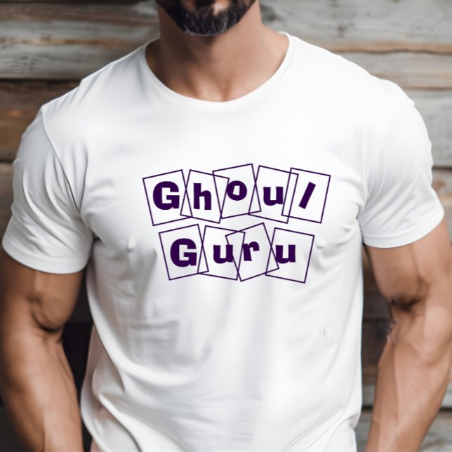 Ghoul Guru purple halloween typography T-Shirt (Creator Uploaded)