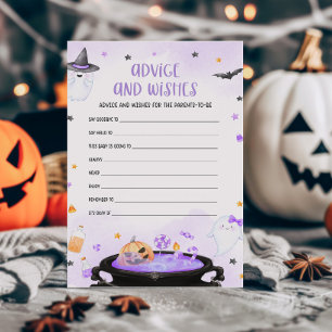 Ghoul Halloween Baby Shower Advice and Wishes Game