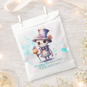 Ghoul in Top Hat and Bow Tie Happy Halloween Favor Bag