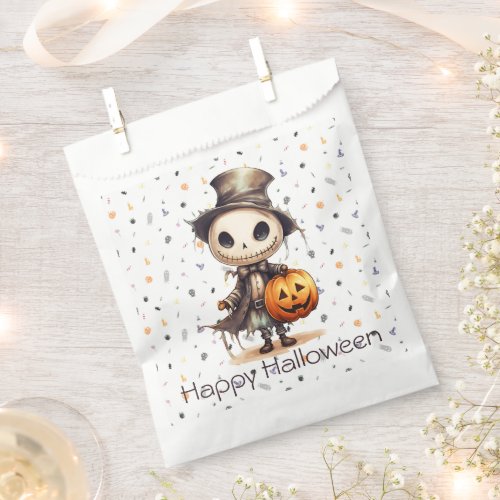 Ghoul in Top Hat Cute Background Happy Halloween Favor Bag