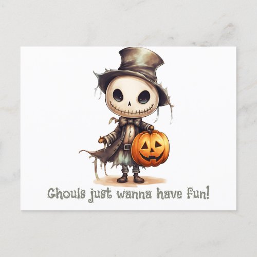 Ghoul Just Wanna Have Fun Halloween Holiday Postcard