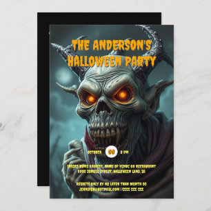 Ghoul monster folklore monster adults halloween invitation