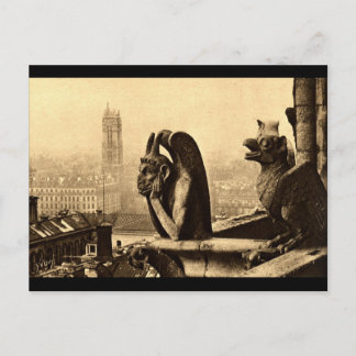 Ghoul Notre Dame, Paris France 1912 Vintage Postcard