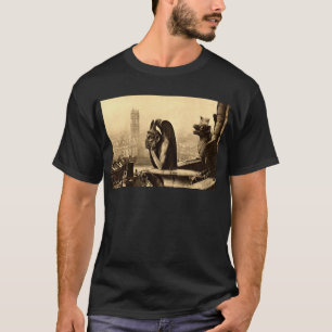 Ghoul Notre Dame, Paris France 1912 Vintage T-Shirt