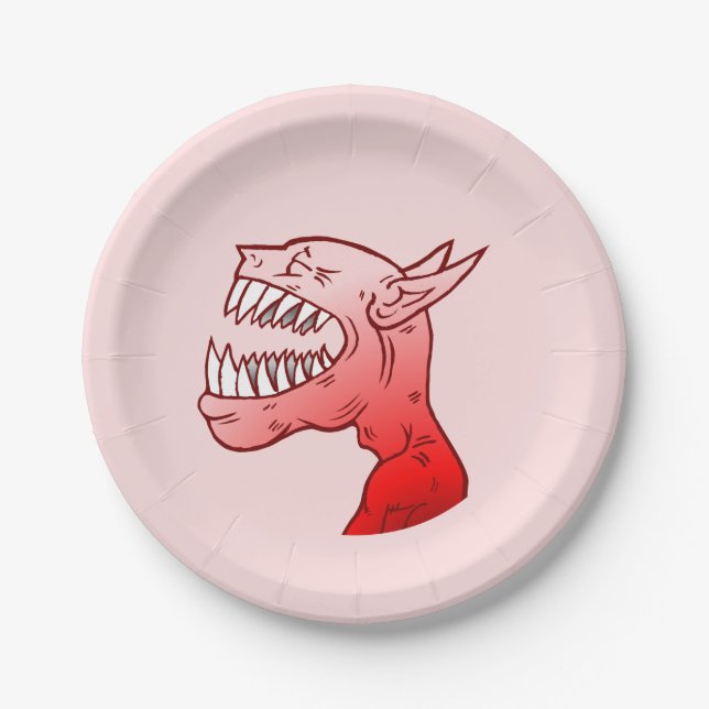 Ghoul with a nice laugh paper plates (Front)