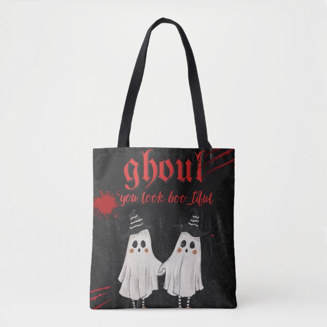 Ghoul You Look Boo-tiful  Funny Halloween Tote Bag (Front)