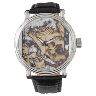 Ghoulardi (W/Skull-2) Black Leather Strap Watch