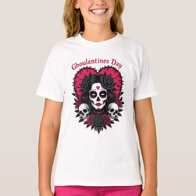 Ghoulentines Day Gothic Fusion of Valentine  T-Shirt (Front)
