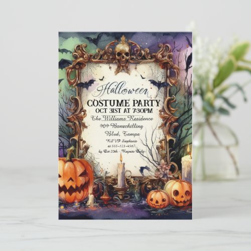 Ghoulish Gala Personalized Halloween Invitation