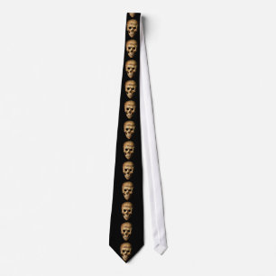 Ghoulish Grinning Skull Neck Tie