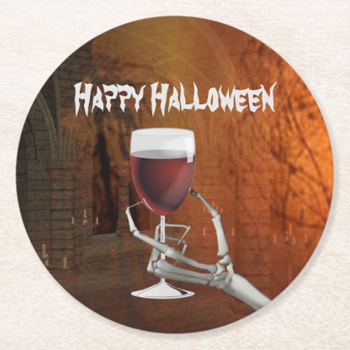 Ghoulish Halloween Cocktail Party Paper Coasters