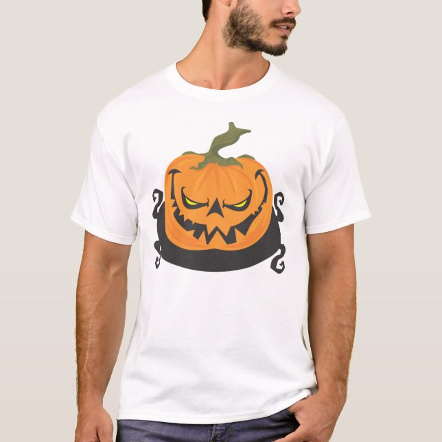 Ghoulish jack-o-lantern Pumpkin T-Shirt (Front)