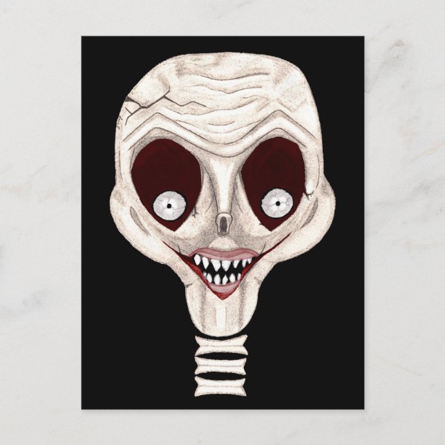 Ghoulish Skull Postcards (Front)