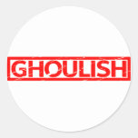 Ghoulish Stamp Classic Round Sticker