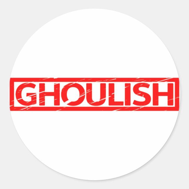 Ghoulish Stamp Classic Round Sticker (Front)