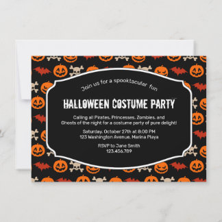 Ghoulish Things of Halloween Costume Invitation