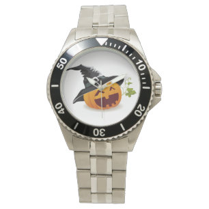 Ghoulishly Chic Halloween Stainless Steel Bracelet Watch
