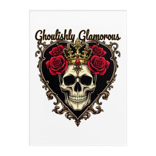 Ghoulishly Glamorous Halloween Elegance Design Acrylic Print