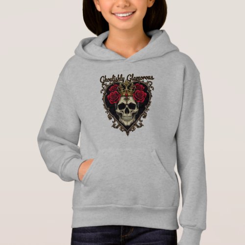 Ghoulishly Glamorous Halloween Elegance Design Hoodie