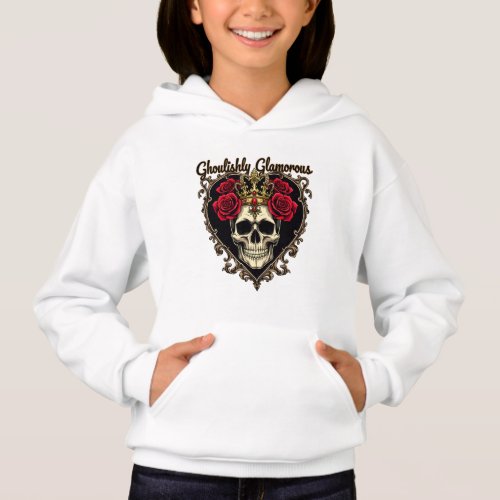 Ghoulishly Glamorous Halloween Elegance Design Hoodie