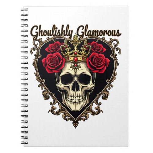 Ghoulishly Glamorous Halloween Elegance Design Notebook