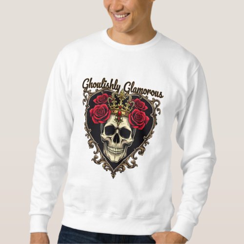 Ghoulishly Glamorous Halloween Elegance Design Sweatshirt