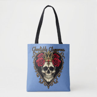 Ghoulishly Glamorous, Halloween Elegance Design Tote Bag