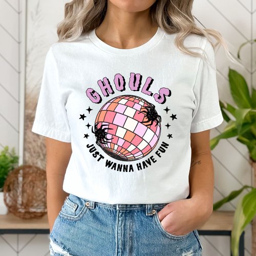 Ghouls Funny Halloween Women Tshirt mom gift T_Shirt