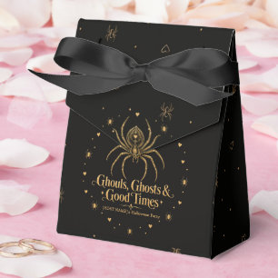 Ghouls Ghosts & Good Times Black Gold Halloween Favor Boxes