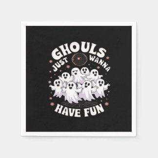 Ghouls Just Wanna Have Fun Basic Design Napkins