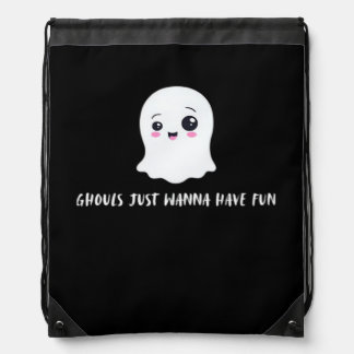 Ghouls Just Wanna Have Fun Boo-tiful Autumn Drawstring Bag