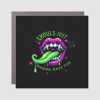 Ghouls Just Wanna Have Fun Boo-tiful Design Car Magnet