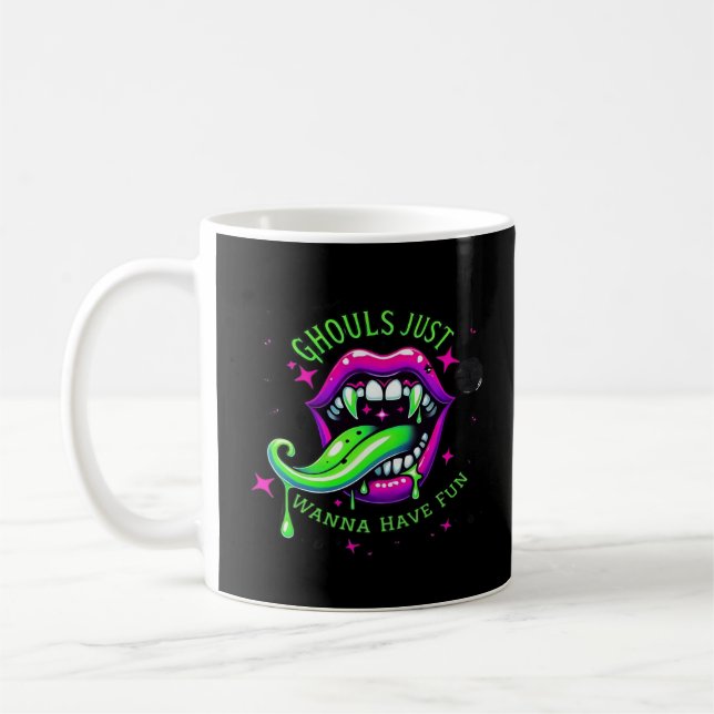 Ghouls Just Wanna Have Fun Boo-tiful Design Coffee Mug (Left)