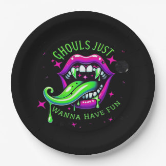 Ghouls Just Wanna Have Fun Boo-tiful Design Paper Plates