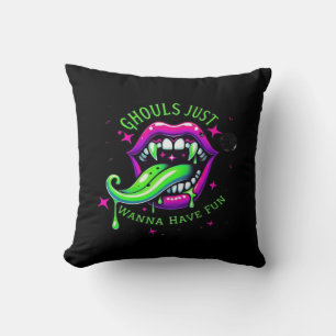 Ghouls Just Wanna Have Fun Boo-tiful Design Throw Pillow