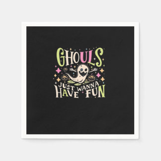 Ghouls Just Wanna Have Fun Creepy Design Napkins