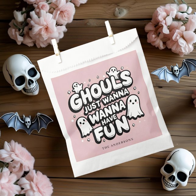 Ghouls Just Wanna Have Fun | Cute Pastel Halloween Favor Bag (Creator Uploaded)